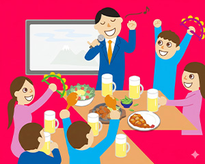 忘年会でビンゴ