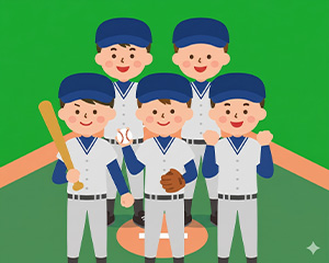 少年団でビンゴ